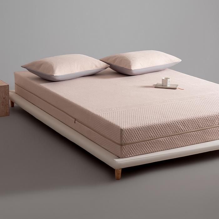 91家纺网 家纺一手货源 找家纺 叠派家纺 2025新款字母压花六面全包单床笠 床笠单件 卡其