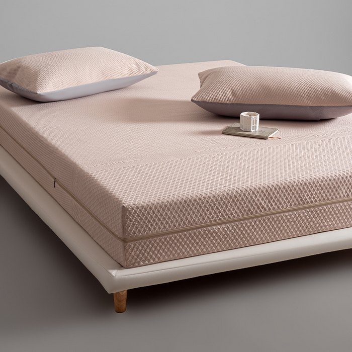 91家纺网 家纺一手货源 找家纺 叠派家纺 2025新款字母压花六面全包单床笠 床笠单件 卡其