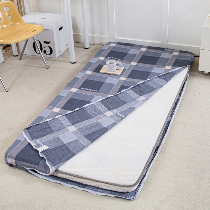 91家纺网 家纺一手货源 找家纺 锦润家纺 2025新款12868床笠床垫套全棉印花学生三件套六件套多件套幻想日记-灰