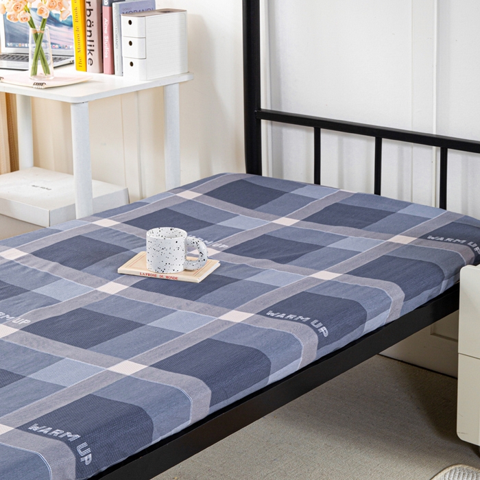 91家纺网 家纺一手货源 找家纺 锦润家纺 2025新款12868床笠床垫套全棉印花学生三件套六件套多件套幻想日记-灰