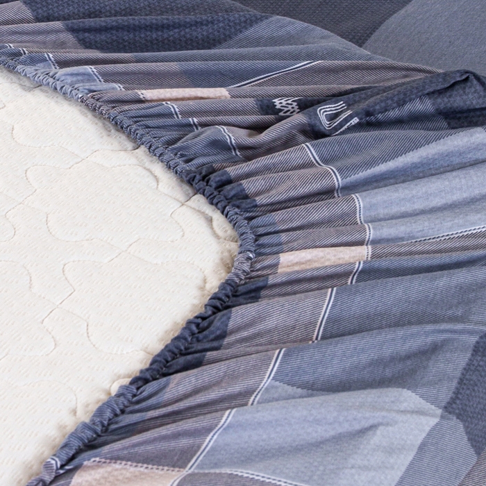 91家纺网 家纺一手货源 找家纺 锦润家纺 2025新款12868床笠床垫套全棉印花学生三件套六件套多件套幻想日记-灰