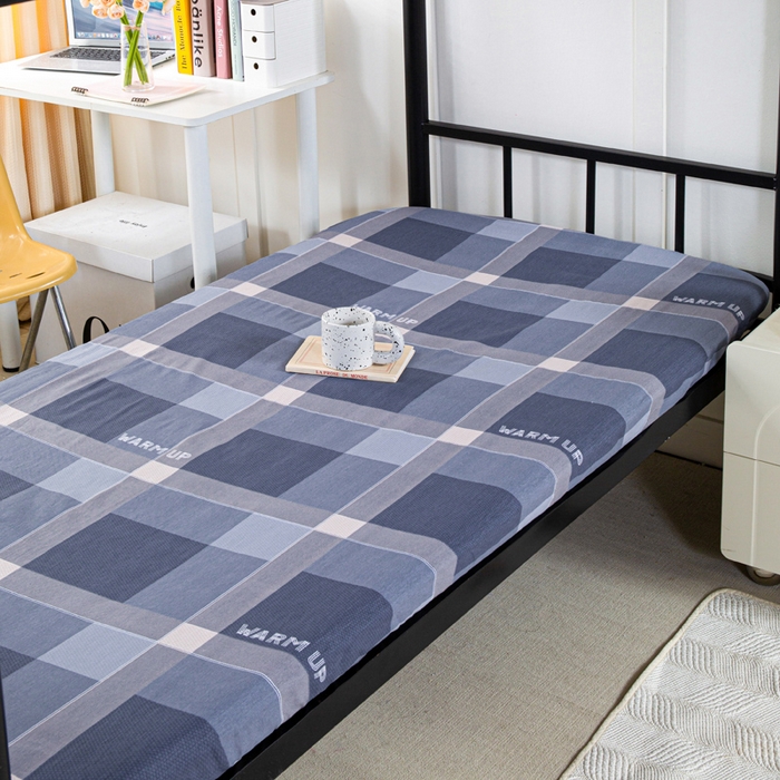 91家纺网 家纺一手货源 找家纺 锦润家纺 2025新款12868床笠床垫套全棉印花学生三件套六件套多件套幻想日记-灰