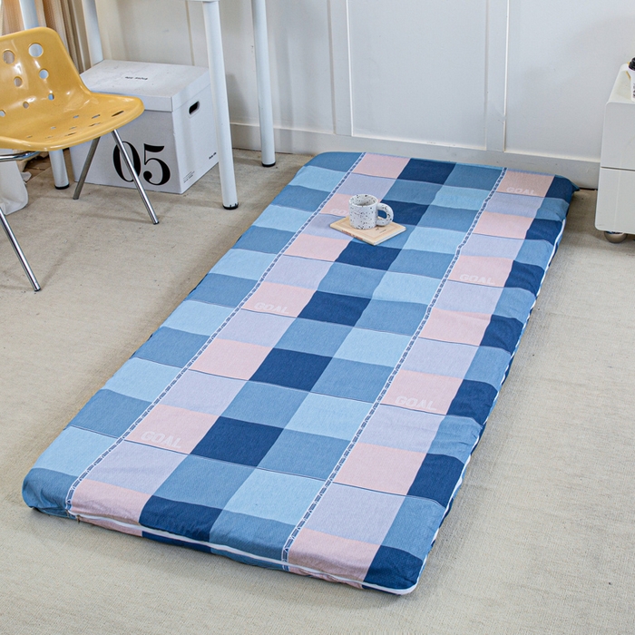 91家纺网 家纺一手货源 找家纺 锦润家纺 2025新款12868床笠床垫套全棉印花学生三件套六件套多件套杰西-蓝