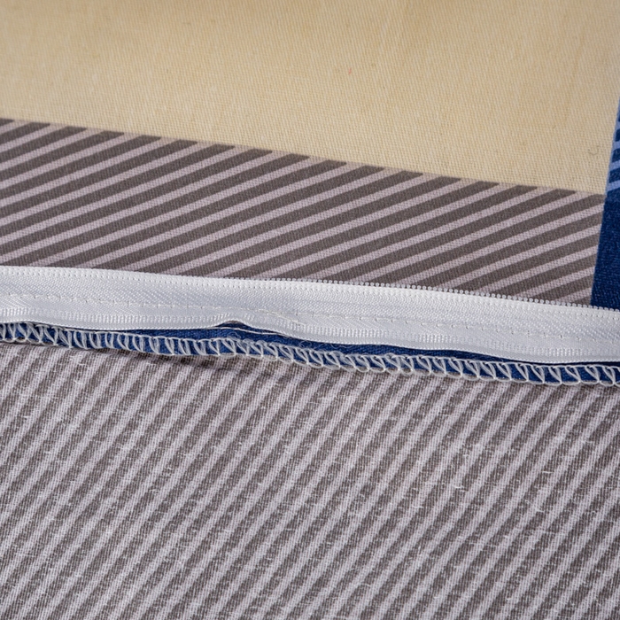 91家纺网 家纺一手货源 找家纺 锦润家纺 2025新款12868床笠床垫套全棉印花学生三件套六件套多件套蓝大格