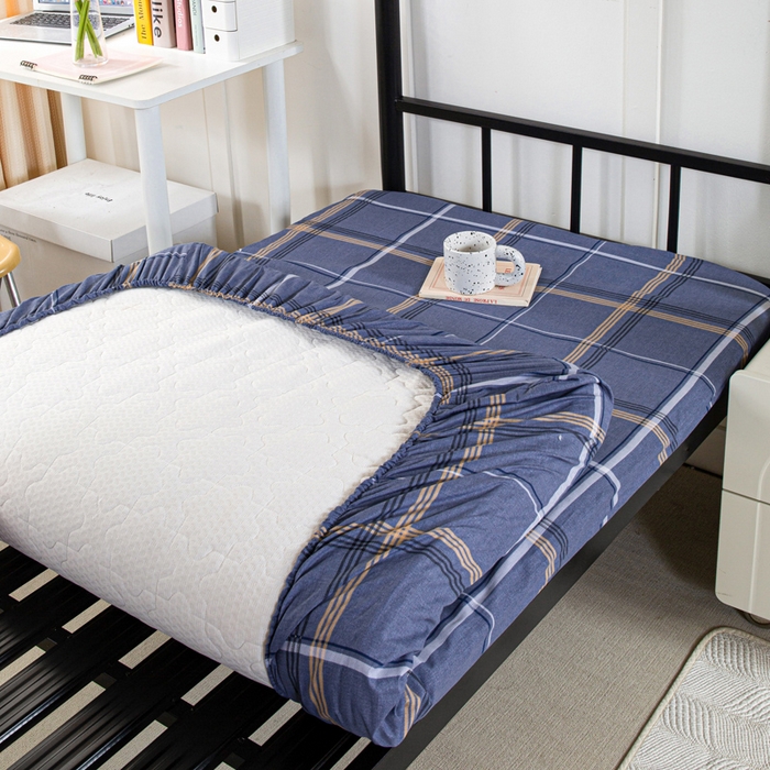 91家纺网 家纺一手货源 找家纺 锦润家纺 2025新款12868床笠床垫套全棉印花学生三件套六件套多件套青涩时光