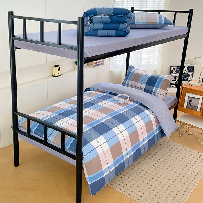 91家纺网 家纺一手货源 找家纺 锦润家纺2025新款全棉13372学生三件套纯棉宿舍六件套 匆匆那年