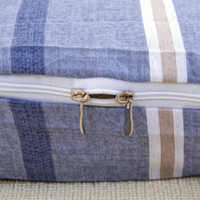 91家纺网 家纺一手货源 找家纺 锦润家纺 2025新款12868床笠床垫套全棉印花学生三件套六件套多件套闲趣时光-灰