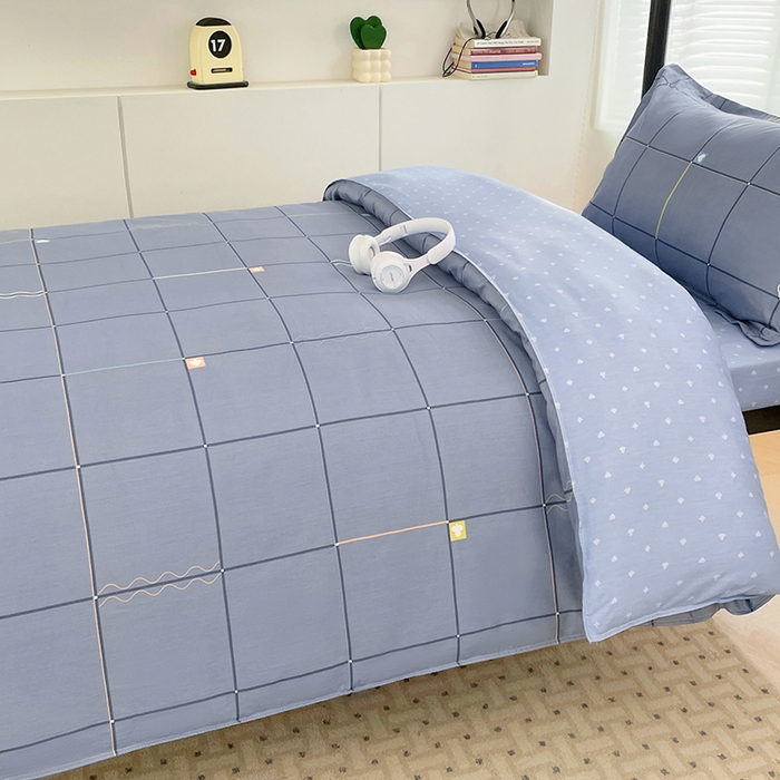 91家纺网 家纺一手货源 找家纺 锦润家纺2025新款全棉13372学生三件套纯棉宿舍六件套 朵拉