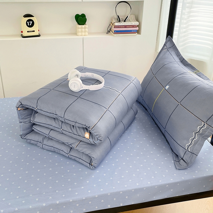 91家纺网 家纺一手货源 找家纺 锦润家纺2025新款全棉13372学生三件套纯棉宿舍六件套 朵拉