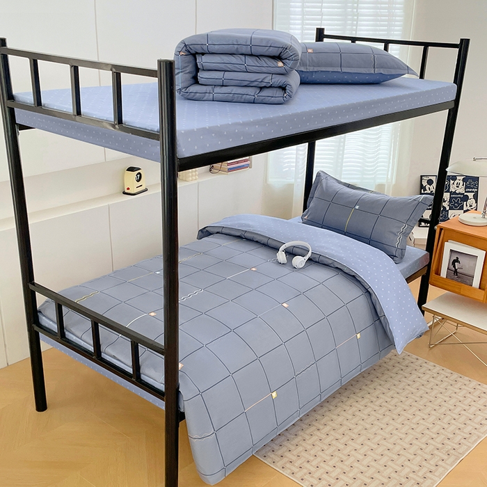 91家纺网 家纺一手货源 找家纺 锦润家纺2025新款全棉13372学生三件套纯棉宿舍六件套 朵拉