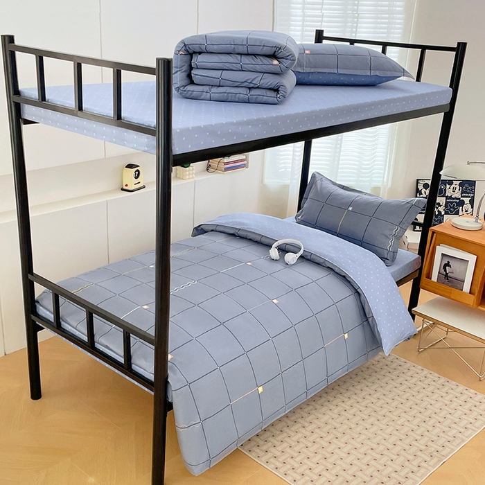 91家纺网 家纺一手货源 找家纺 锦润家纺2025新款全棉13372学生三件套纯棉宿舍六件套 朵拉