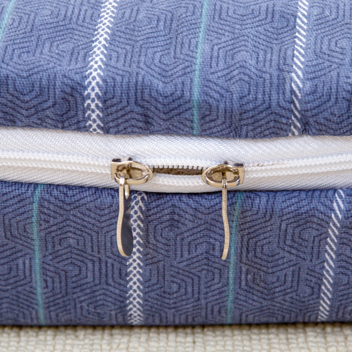 91家纺网 家纺一手货源 找家纺 锦润家纺 2025新款12868床笠床垫套全棉印花学生三件套六件套多件套幸福定制-蓝