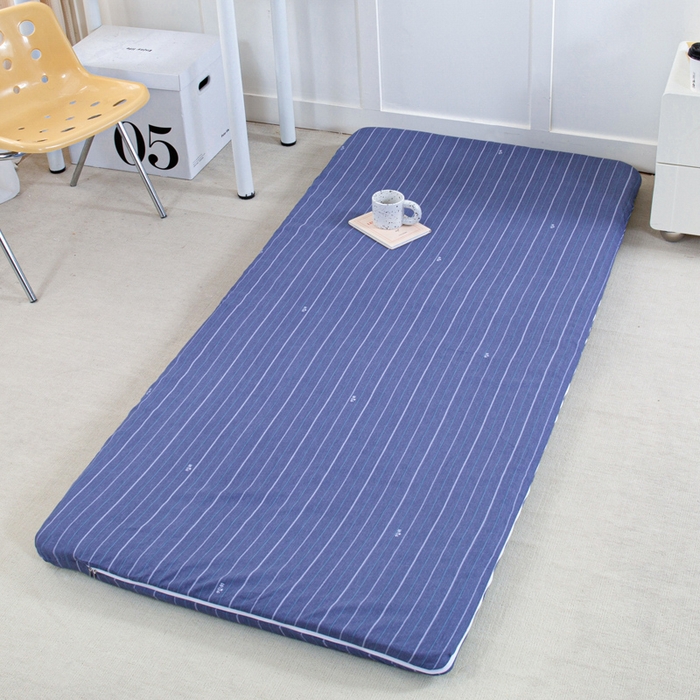 91家纺网 家纺一手货源 找家纺 锦润家纺 2025新款12868床笠床垫套全棉印花学生三件套六件套多件套幸福定制-蓝