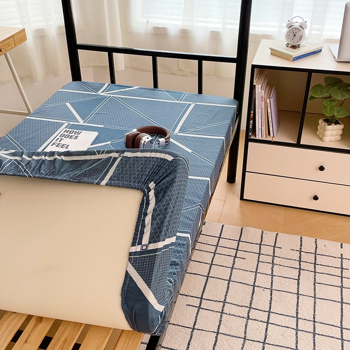 91家纺网 家纺一手货源 找家纺 锦润家纺 2025新款12868床笠床垫套全棉印花学生三件套六件套多件套空间