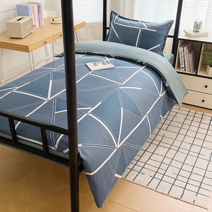 91家纺网 家纺一手货源 找家纺 锦润家纺 2025新款12868床笠床垫套全棉印花学生三件套六件套多件套空间