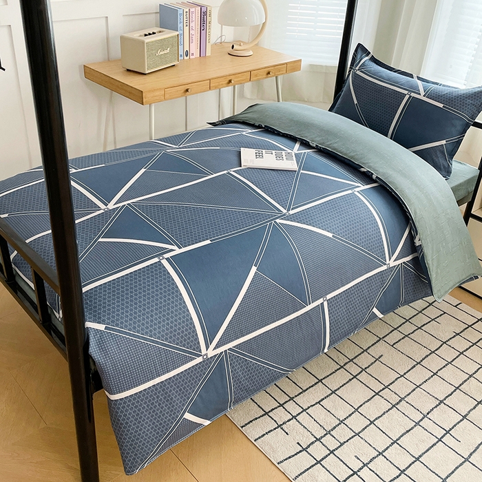 91家纺网 家纺一手货源 找家纺 锦润家纺 2025新款12868床笠床垫套全棉印花学生三件套六件套多件套空间