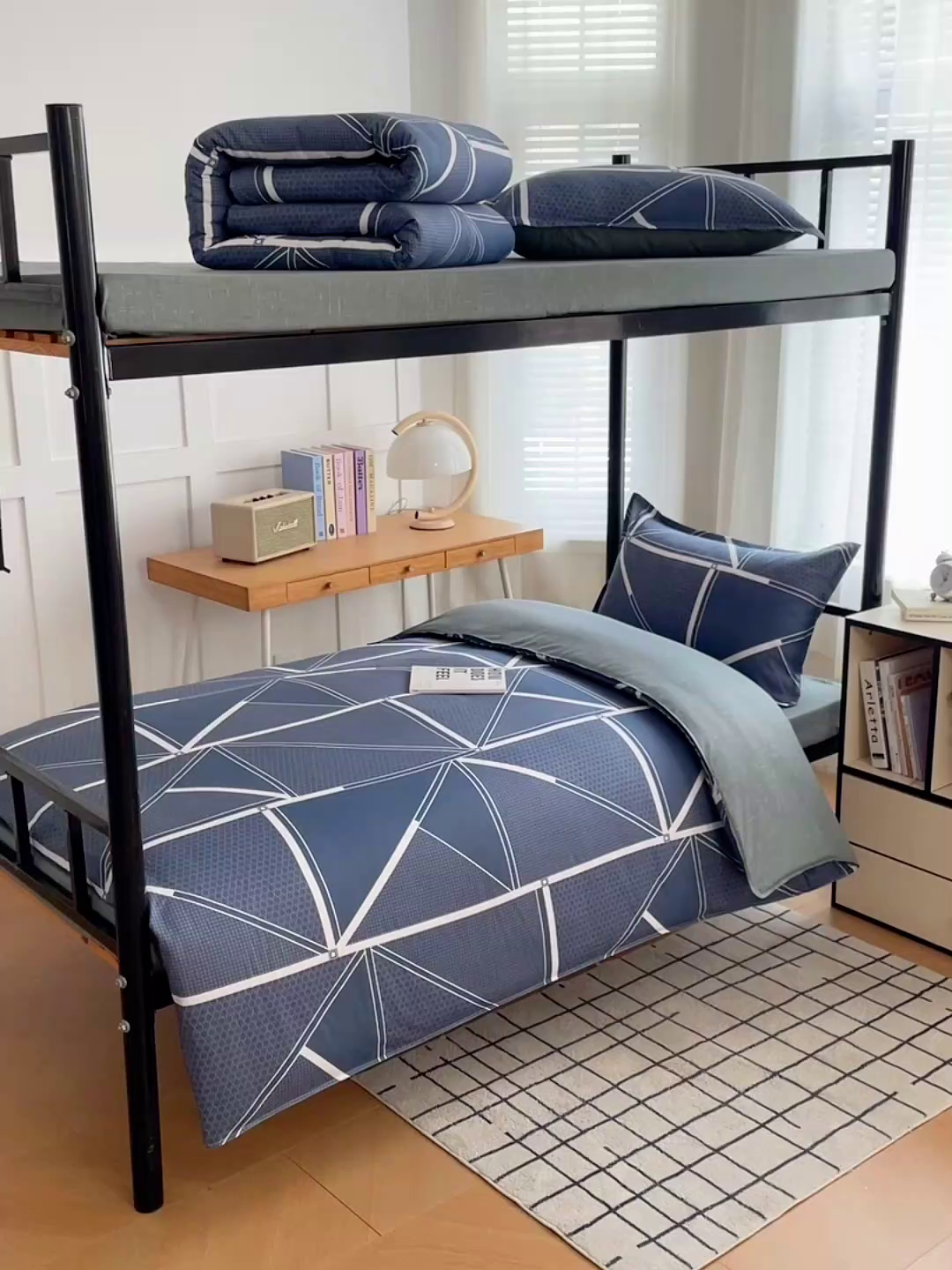 91家纺网 家纺一手货源 找家纺 锦润家纺 2025新款12868床笠床垫套全棉印花学生三件套六件套多件套空间