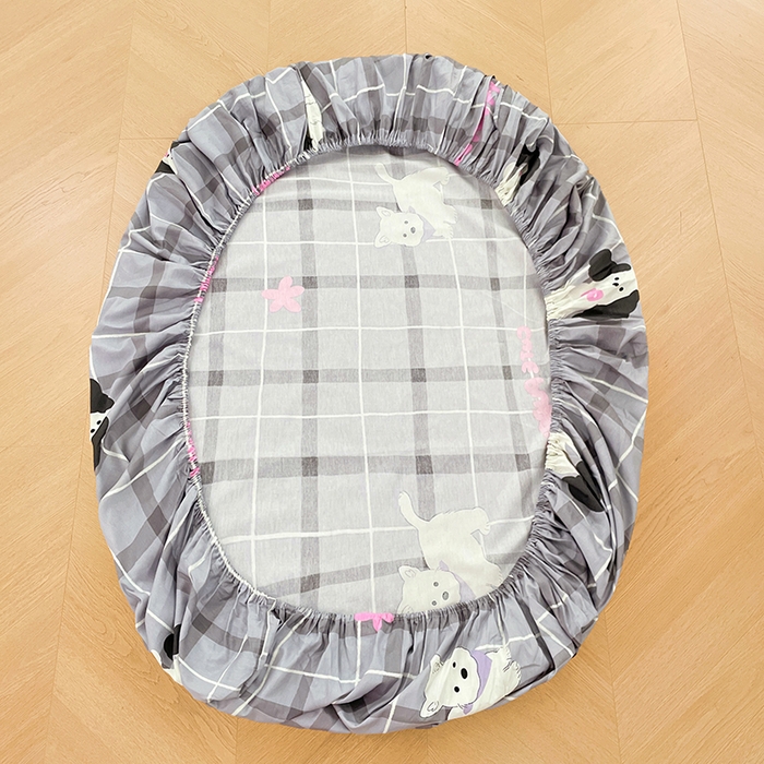 91家纺网 家纺一手货源 找家纺 锦润家纺 2025新款12868床笠床垫套全棉印花学生三件套六件套多件套涂鸦