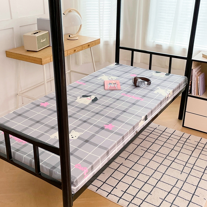 91家纺网 家纺一手货源 找家纺 锦润家纺 2025新款12868床笠床垫套全棉印花学生三件套六件套多件套涂鸦