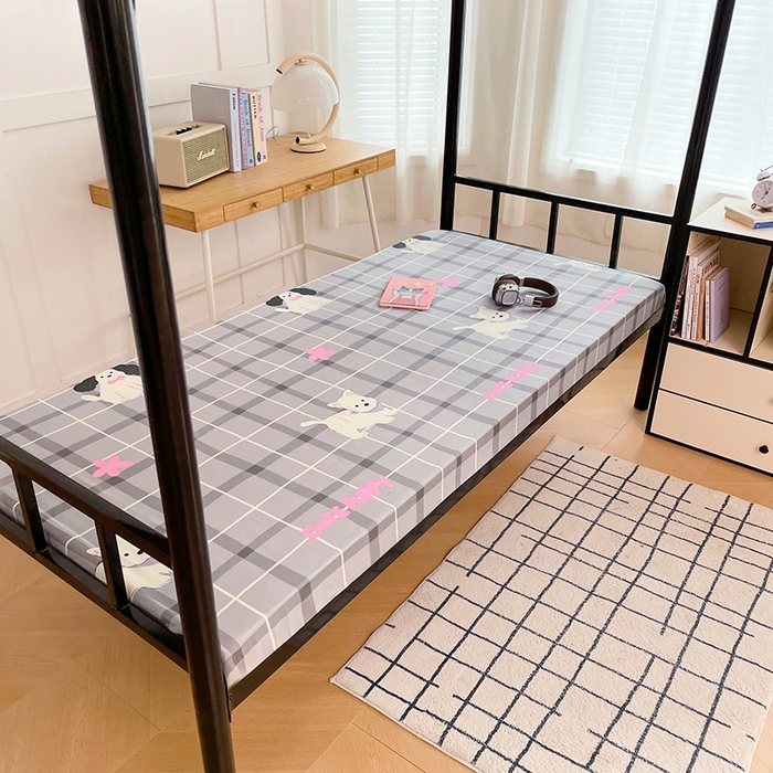 91家纺网 家纺一手货源 找家纺 锦润家纺 2025新款12868床笠床垫套全棉印花学生三件套六件套多件套涂鸦