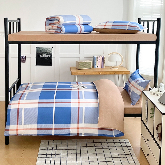 91家纺网 家纺一手货源 找家纺 锦润家纺 2025新款12868床笠床垫套全棉印花学生三件套六件套多件套雅阁布