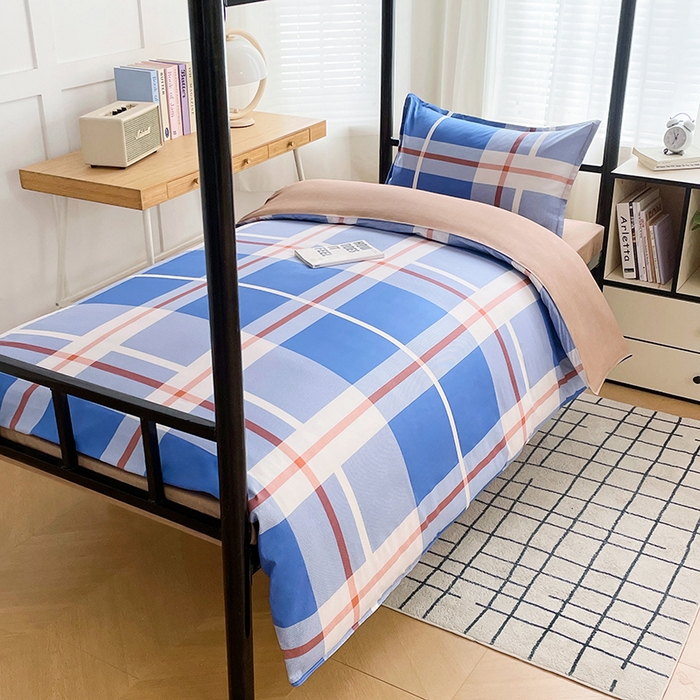 91家纺网 家纺一手货源 找家纺 锦润家纺 2025新款12868床笠床垫套全棉印花学生三件套六件套多件套雅阁布