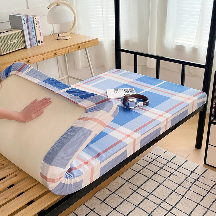 91家纺网 家纺一手货源 找家纺 锦润家纺 2025新款12868床笠床垫套全棉印花学生三件套六件套多件套雅阁布