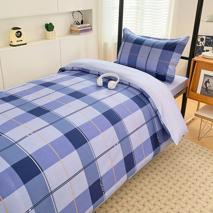 91家纺网 家纺一手货源 找家纺 锦润家纺2025新款全棉13372学生三件套纯棉宿舍六件套 里约