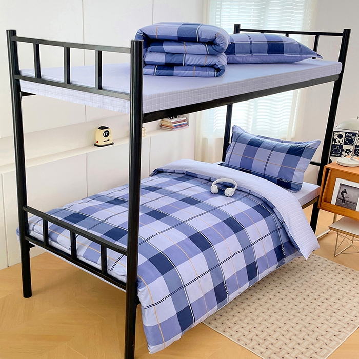 91家纺网 家纺一手货源 找家纺 锦润家纺2025新款全棉13372学生三件套纯棉宿舍六件套 里约