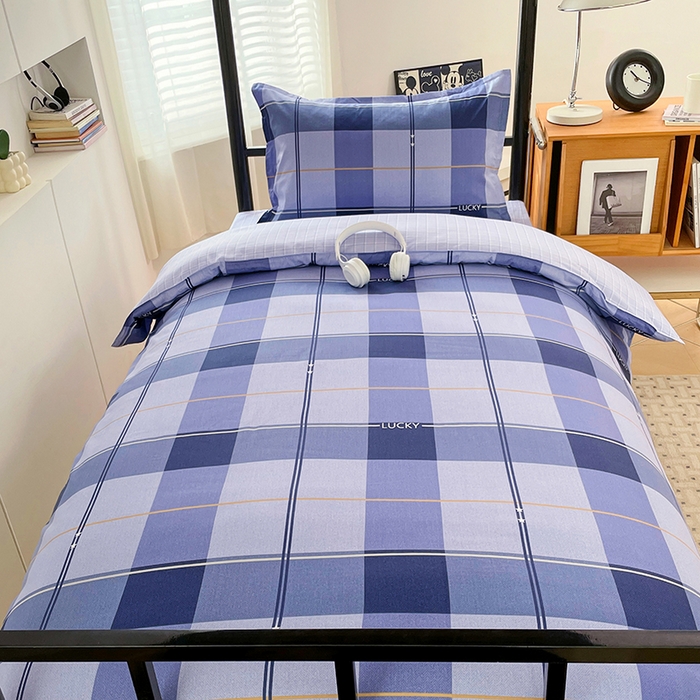 91家纺网 家纺一手货源 找家纺 锦润家纺2025新款全棉13372学生三件套纯棉宿舍六件套 里约