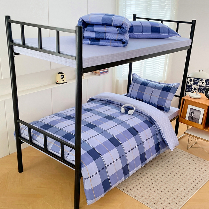 91家纺网 家纺一手货源 找家纺 锦润家纺2025新款全棉13372学生三件套纯棉宿舍六件套 里约