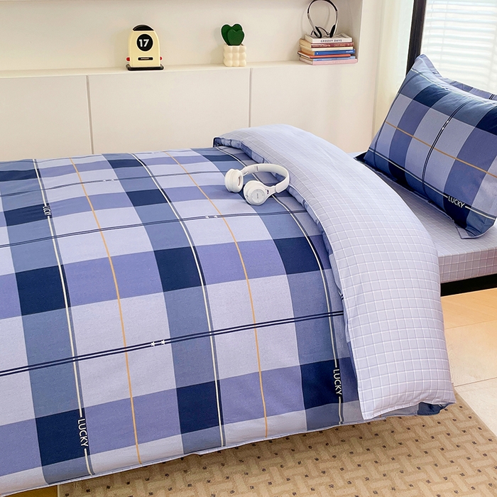 91家纺网 家纺一手货源 找家纺 锦润家纺2025新款全棉13372学生三件套纯棉宿舍六件套 里约