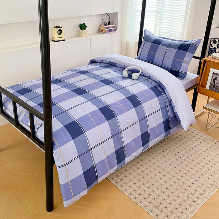 91家纺网 家纺一手货源 找家纺 锦润家纺2025新款全棉13372学生三件套纯棉宿舍六件套 里约