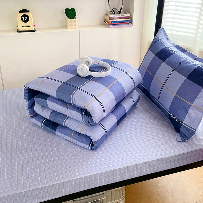 91家纺网 家纺一手货源 找家纺 锦润家纺2025新款全棉13372学生三件套纯棉宿舍六件套 里约