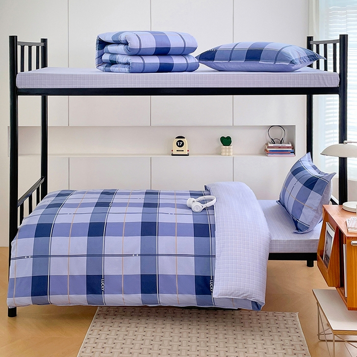 91家纺网 家纺一手货源 找家纺 锦润家纺2025新款全棉13372学生三件套纯棉宿舍六件套 里约