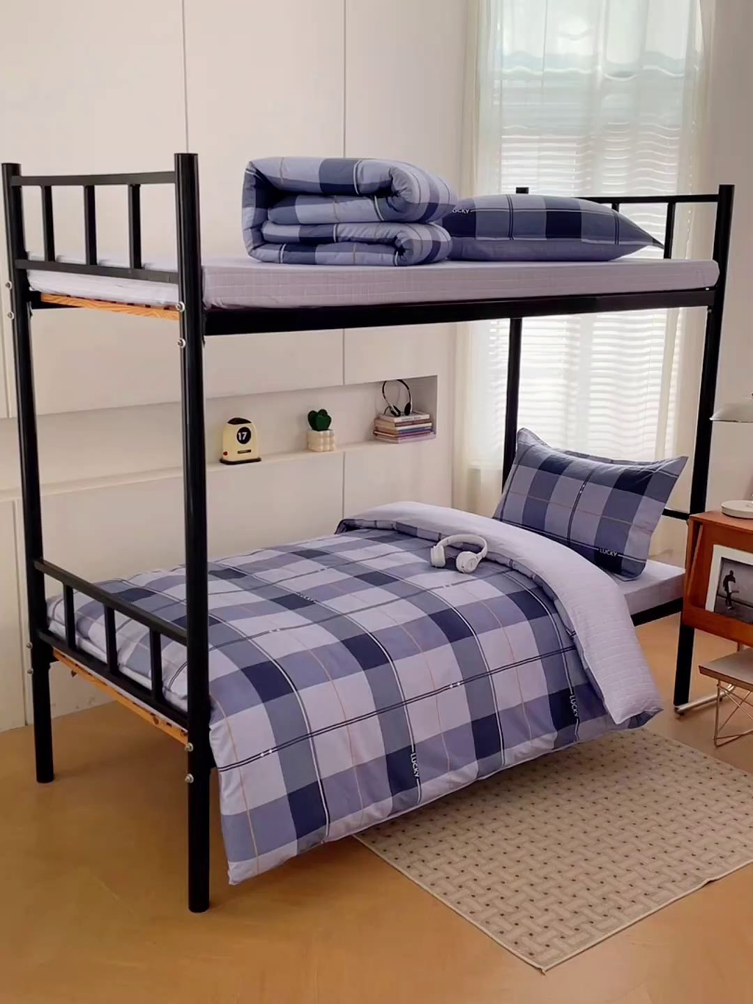 91家纺网 家纺一手货源 找家纺 锦润家纺2025新款全棉13372学生三件套纯棉宿舍六件套 里约