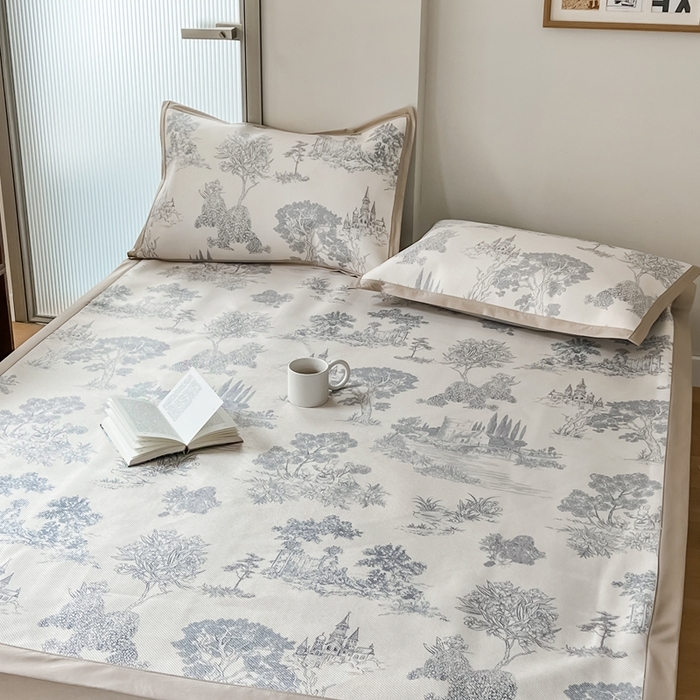 91家纺网 家纺一手货源 找家纺 觅糖家纺 2025春夏新款A类抗菌养生冰藤凉席席子 阿芙拉