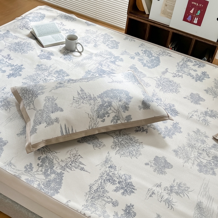 91家纺网 家纺一手货源 找家纺 觅糖家纺 2025春夏新款A类抗菌养生冰藤凉席席子 阿芙拉