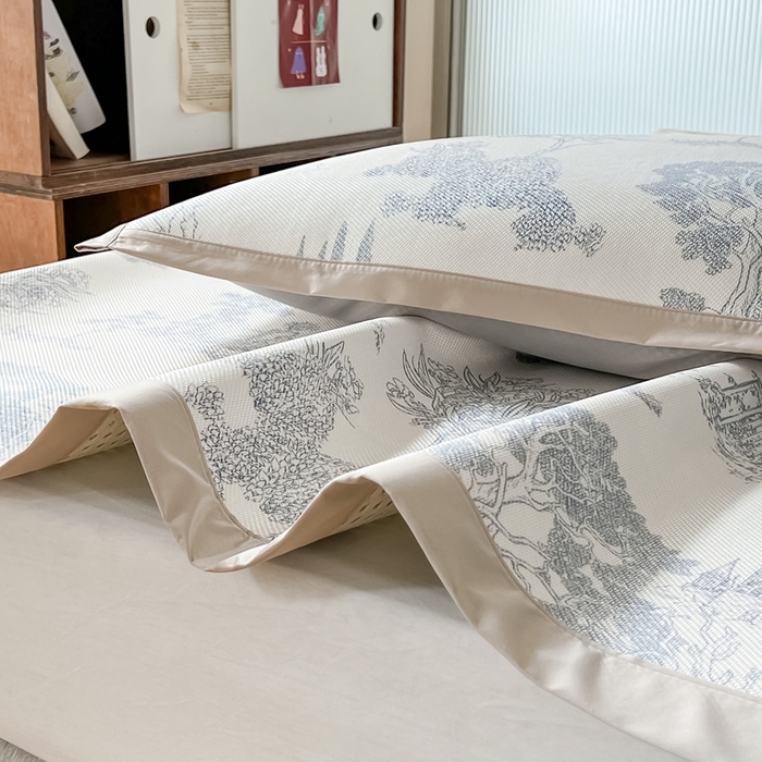 91家纺网 家纺一手货源 找家纺 觅糖家纺 2025春夏新款A类抗菌养生冰藤凉席席子 阿芙拉