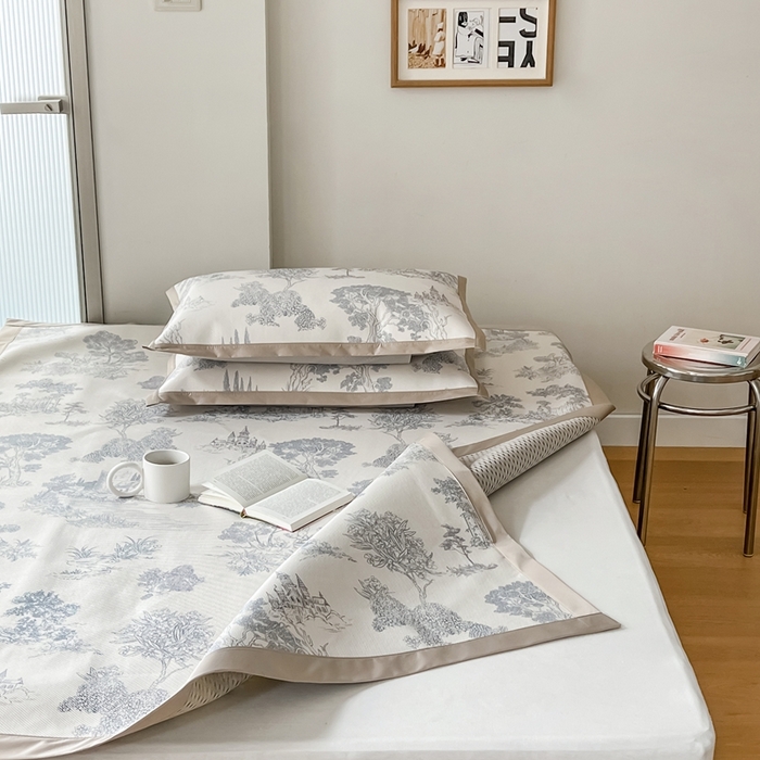 91家纺网 家纺一手货源 找家纺 觅糖家纺 2025春夏新款A类抗菌养生冰藤凉席席子 阿芙拉