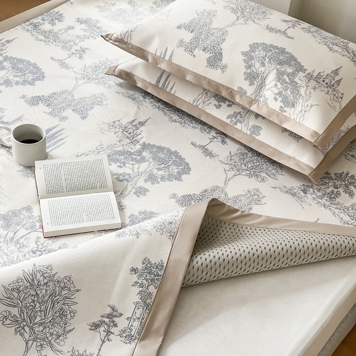 91家纺网 家纺一手货源 找家纺 觅糖家纺 2025春夏新款A类抗菌养生冰藤凉席席子 阿芙拉