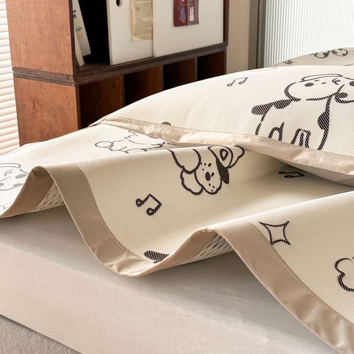 91家纺网 家纺一手货源 找家纺 觅糖家纺 2025春夏新款A类抗菌养生冰藤凉席席子 夏日畅想