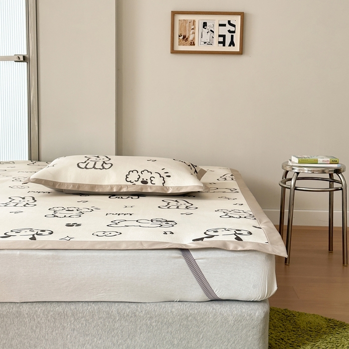 91家纺网 家纺一手货源 找家纺 觅糖家纺 2025春夏新款A类抗菌养生冰藤凉席席子 夏日畅想