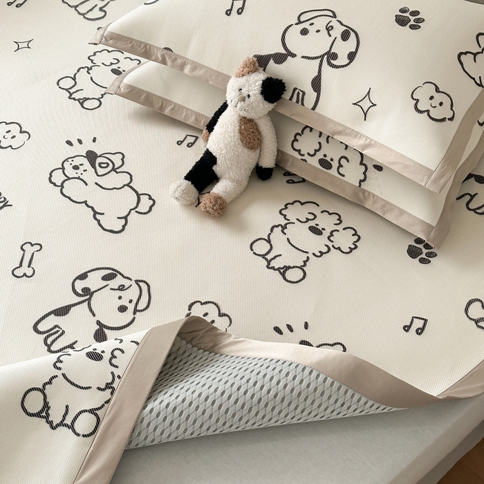 91家纺网 家纺一手货源 找家纺 觅糖家纺 2025春夏新款A类抗菌养生冰藤凉席席子 夏日畅想