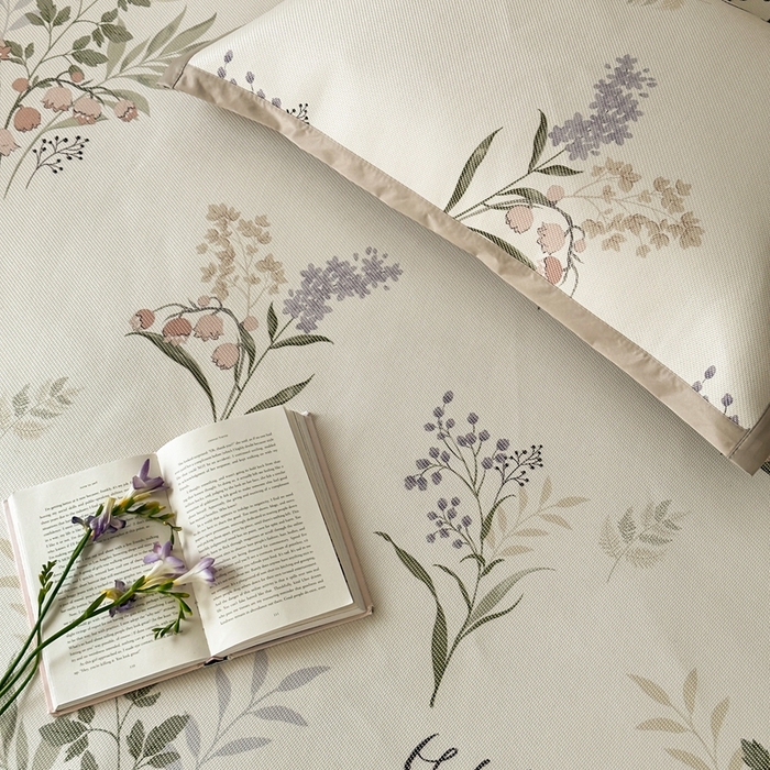 91家纺网 家纺一手货源 找家纺 觅糖家纺 2025春夏新款A类抗菌养生冰藤凉席席子 薰衣草