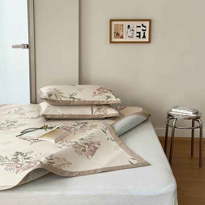 91家纺网 家纺一手货源 找家纺 觅糖家纺 2025春夏新款A类抗菌养生冰藤凉席席子 薰衣草