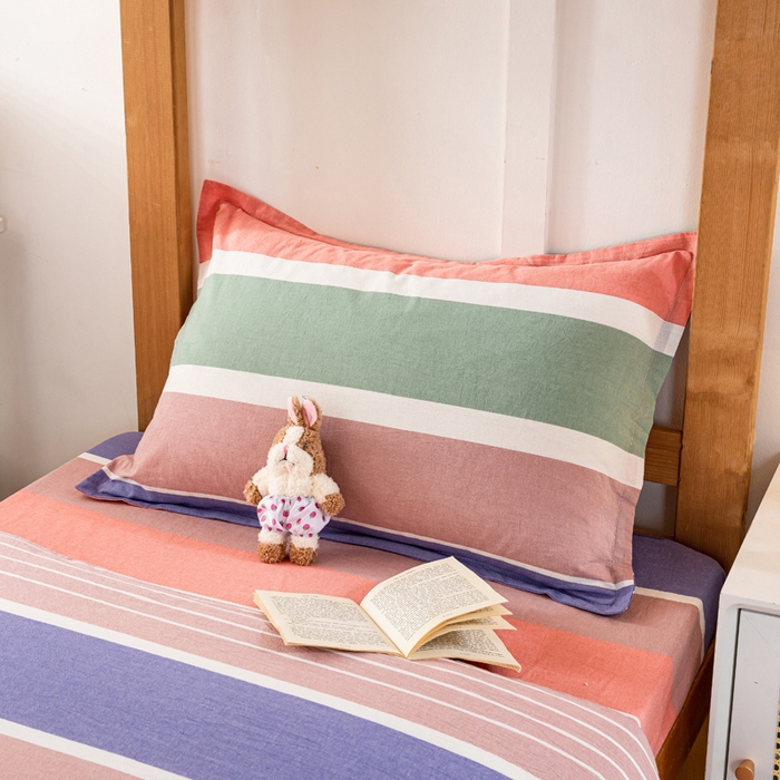 91家纺网 家纺一手货源 找家纺 锦润家纺 2025新款色织水洗棉三件套学生三件套全棉三件套大礼包