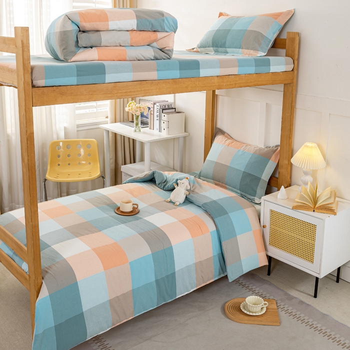 锦润家纺 2025新款色织水洗棉三件套学生三件套全棉三件套大礼包