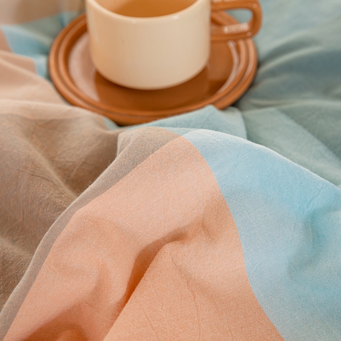 91家纺网 家纺一手货源 找家纺 锦润家纺 2025新款色织水洗棉三件套学生三件套全棉三件套大礼包