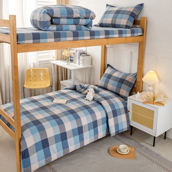 锦润家纺 2025新款色织水洗棉三件套学生三件套全棉三件套大礼包